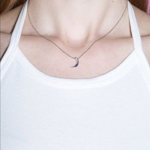 brandy melville silver crescent necklace!